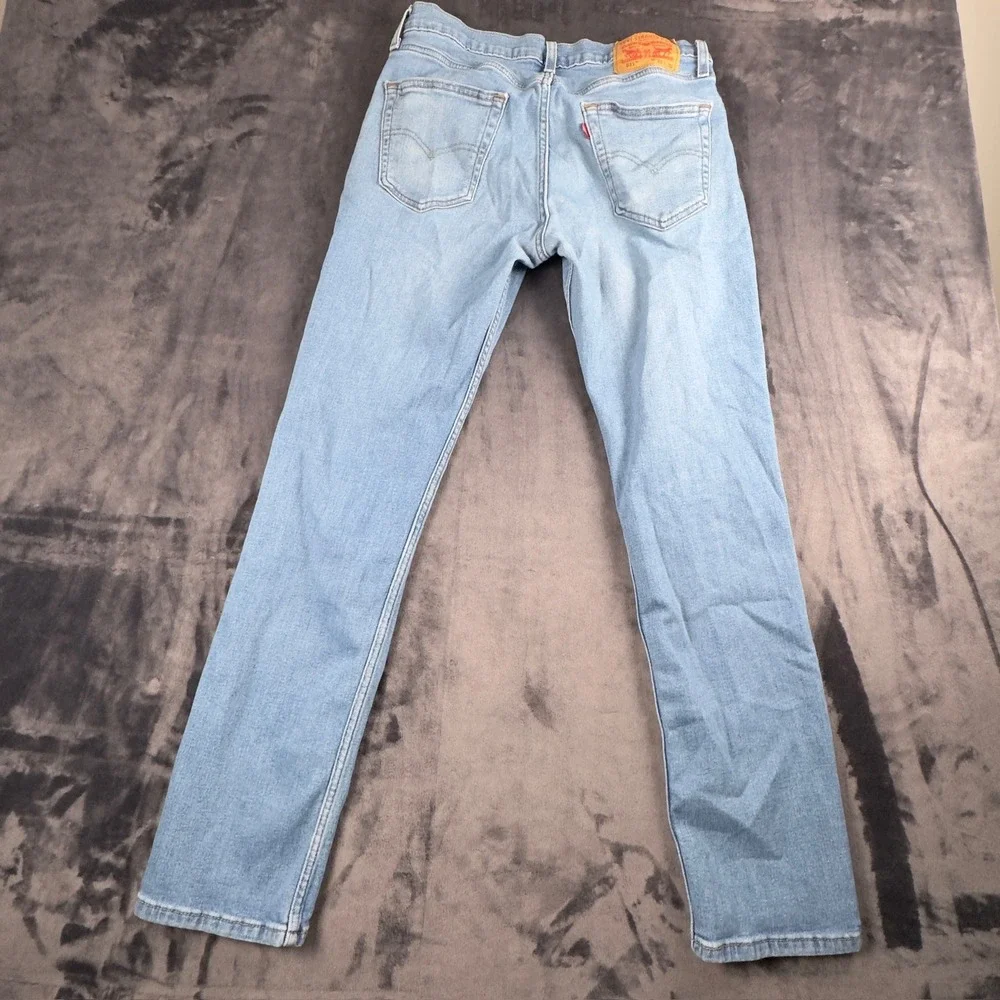 Levi's 511 Slim Fit Jeans Mens 33x32 Light Wash Blue Denim Stretch WaterLess